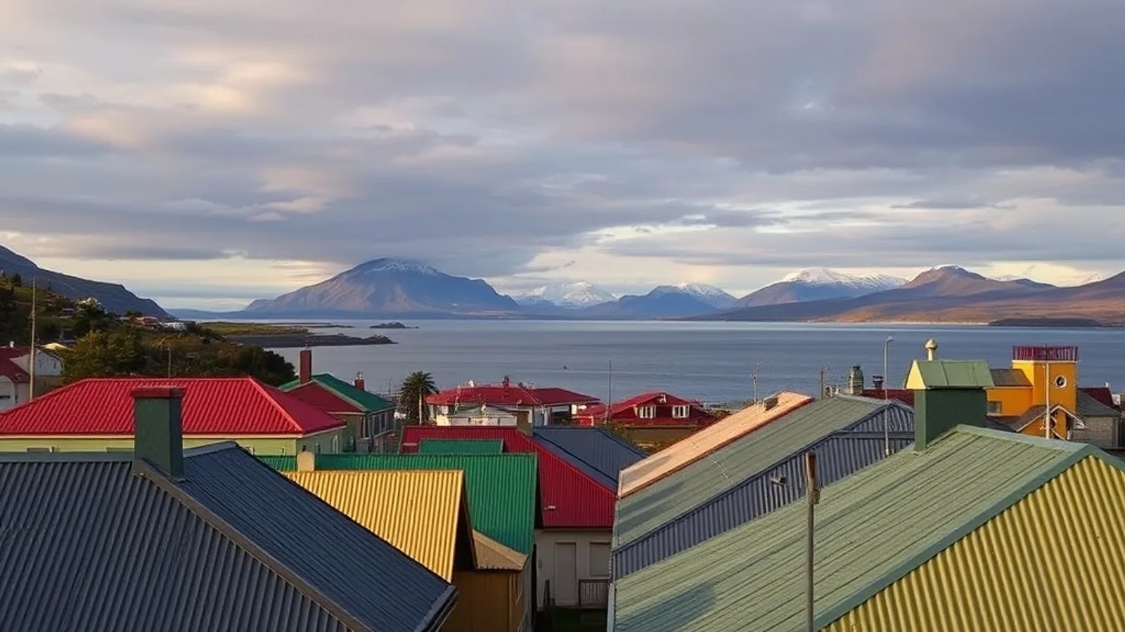 Puerto Natales, Chilean Patagonia β the town and the road out toward the park Puerto Natales, Chilean Patagonia β the town and the road out toward the park
